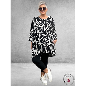AKH Big Shirt Tamia Zwart/Wit